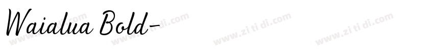 Waialua Bold字体转换